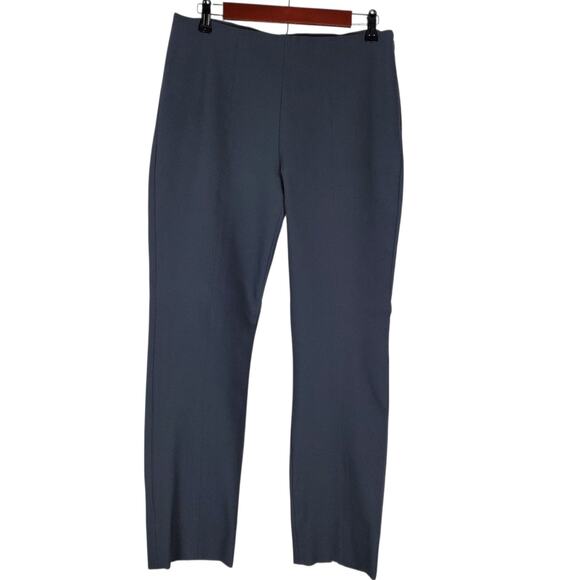 Vince Stitch Front Seam Ponte Legging Pants Sz L Dark Gray Side Zip Work Career - Picture 1 of 14